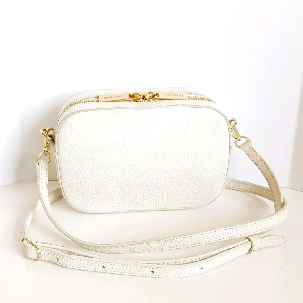 POP&SUKI Camera Convertible Crossbody Bag Leather